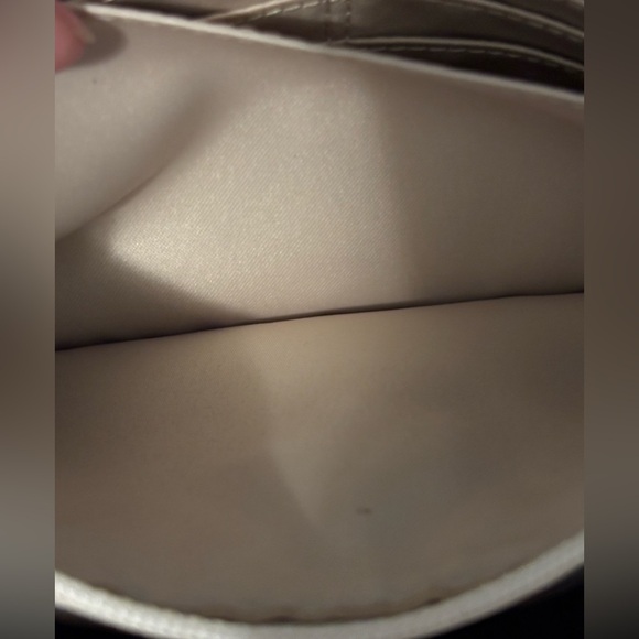 Coach Embossed Logo Wristlet - Cream/Silver - Picture 6 of 10